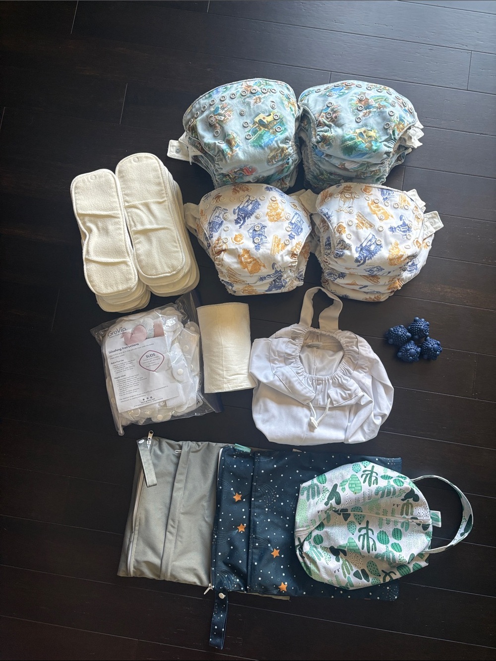 GroVia Cloth Diaper and Accessories Lot